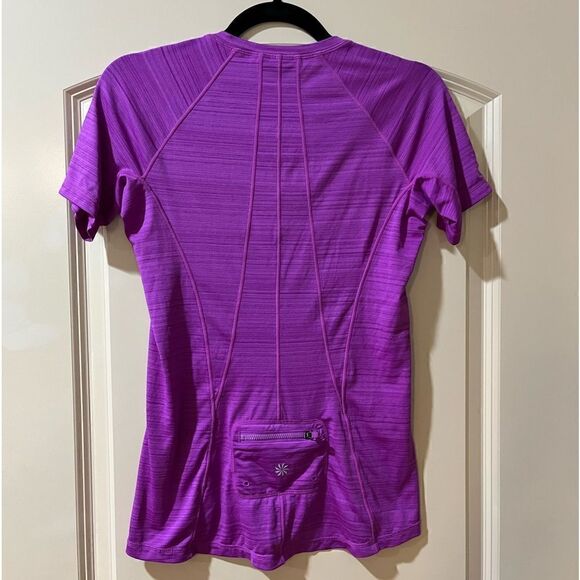 ATHLETA Short Sleeve 1/2 Zip Cycling Top Purple Women’s Size XS 439089 - Picture 2 of 7